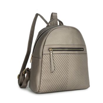 Sac à dos Janelle Zip Front - Étain Doré 5