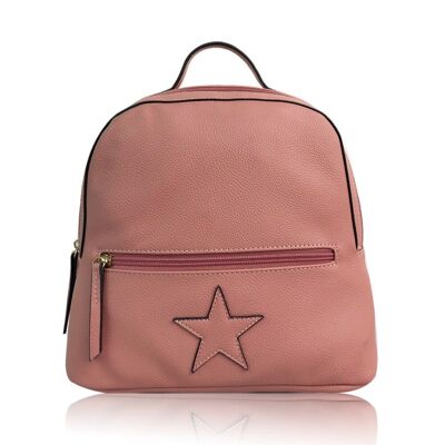 Maddison Emblem Backpack - Beige Pink