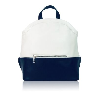 Poppy Two Colour Backpack - Cream/Blue