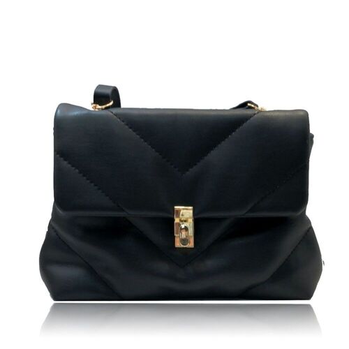 Eunice Padded Shoulder Bag Black