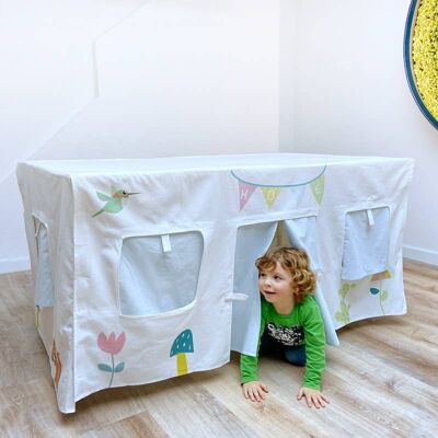 Playhouse Tablecloth - Playhouse Tablecloth - Cottage House - Country House
