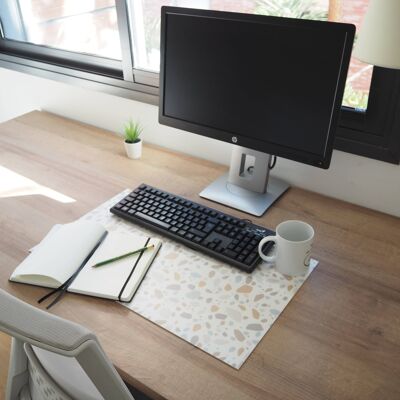 Schreibtischunterlage – Schreibtischschutz – Modell Terrazzo Honey
