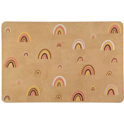 Tapis Eco Cork - Tapis Liège Écologique - Modèle Automne Mini Rainbows