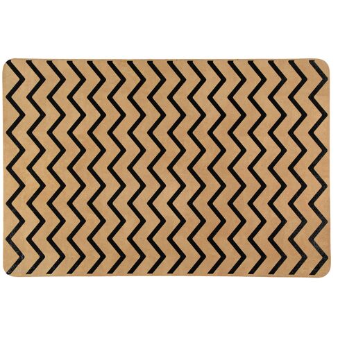 Eco Cork Mat - Alfombra de Corcho Ecológica - Modelo Chevron Slim Black