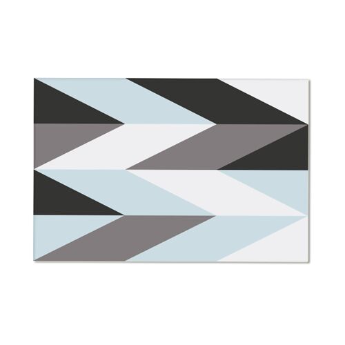 Vinyl Mat - Blue Grey Arrow