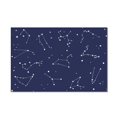 Tapis en Vinyle - Bleu Constellation