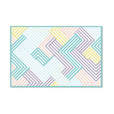 Tapis en vinyle - Labyrinthe de couleurs pastel