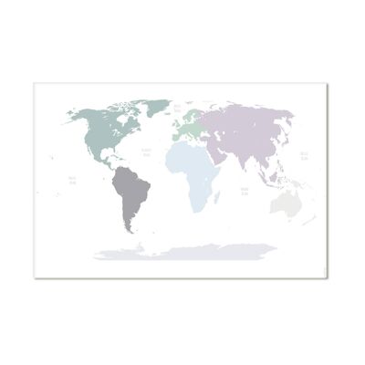 Tappetino in vinile - Mappa del mondo pastello