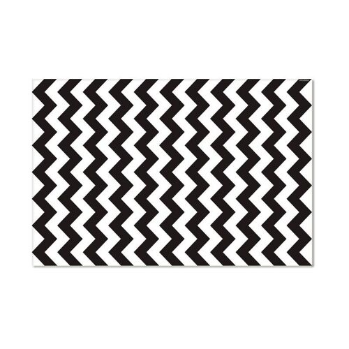 Vinyl Mat - Black Chevron