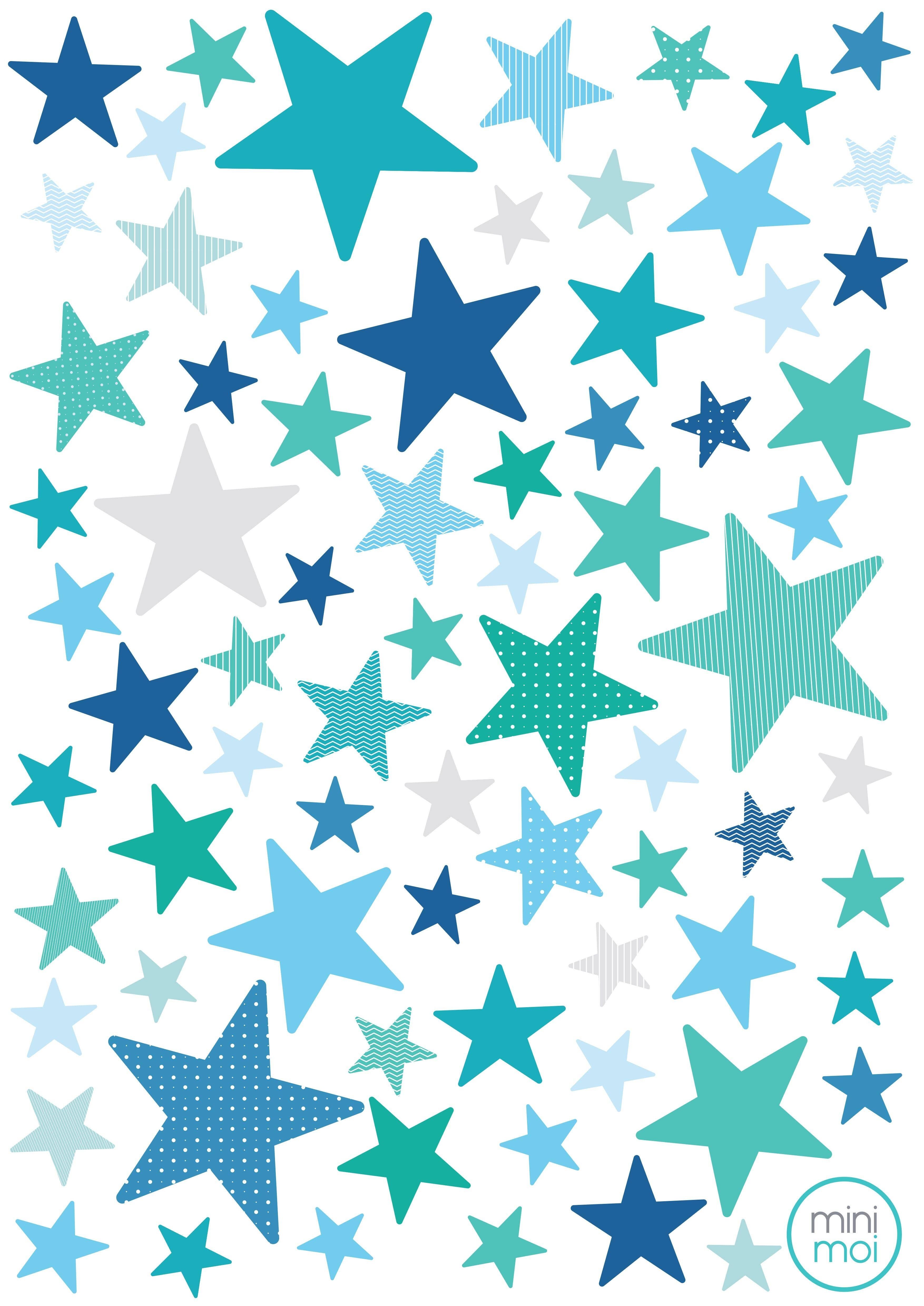 Adesivi - Stelle Blu Smeraldo