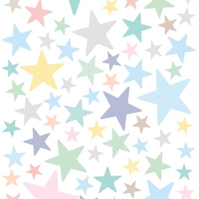 Stickers - Stars Pastel Colors