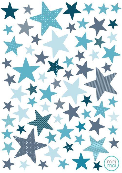 Stickers - Stars Blue Jeans
