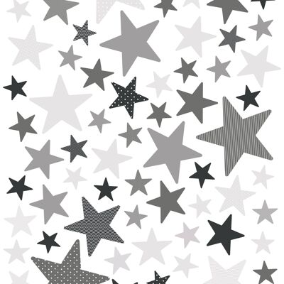 Stickers - Stars Gray