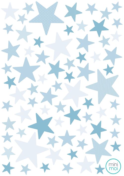 Stickers - Stars Pastel Blue