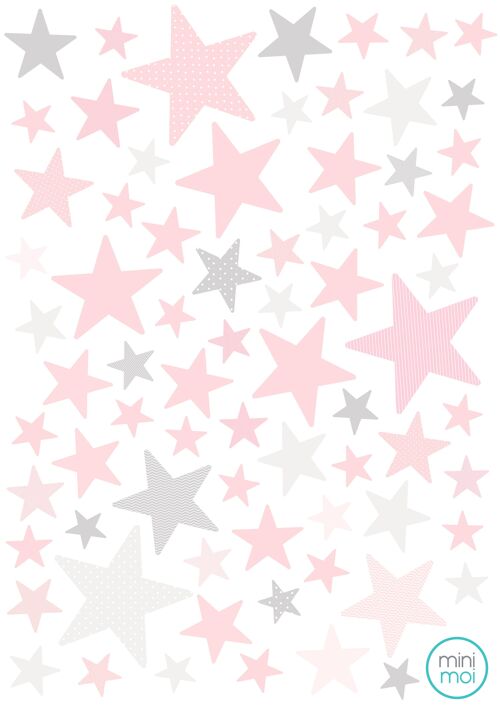 Stickers - Stars Pastel Pink