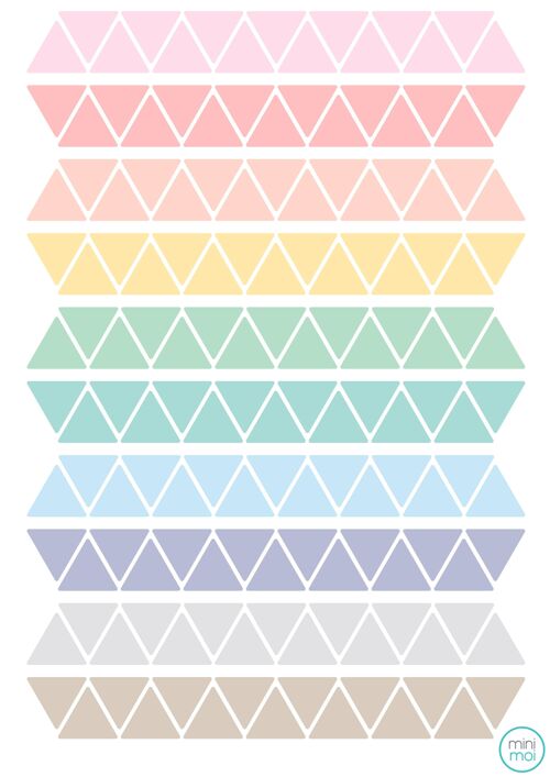 Stickers - Triangles Pastel Colors