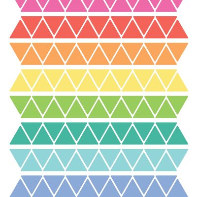 Aufkleber - Dreiecke Farben