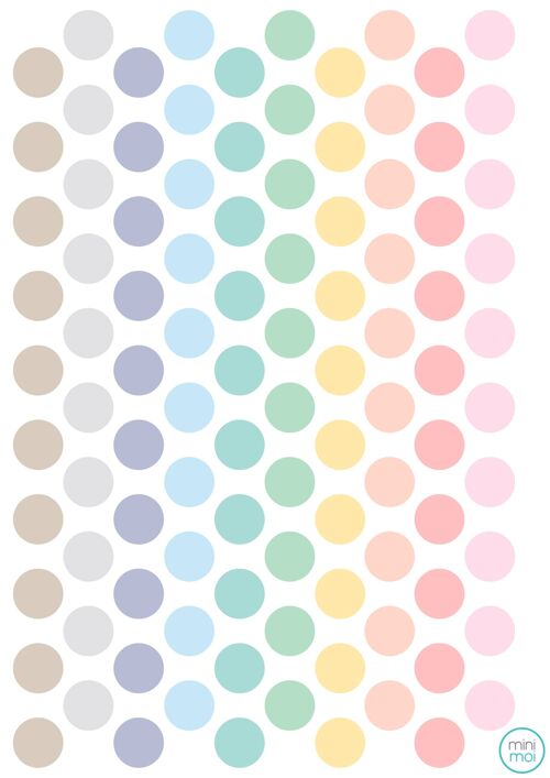 Stickers - Dots Pastel Colors