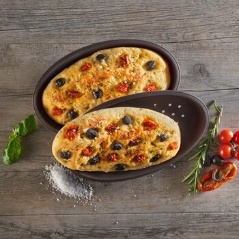 Lot de 2 pizzas Flexiform marron 4