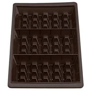 Gaufre Flexiform 29x14,5cm triple lot de 2 marron 2