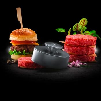 Presse à burger Taille S gris fer 1 poussoir Ø7cm 3