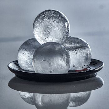 ICE FORMER Boule Ø3cm noir transparent Boule à glace avec couvercle transparent 5