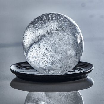 ICE FORMER boule Ø6cm lot de 2 boules à glace transparentes noires avec couvercle transparent 5