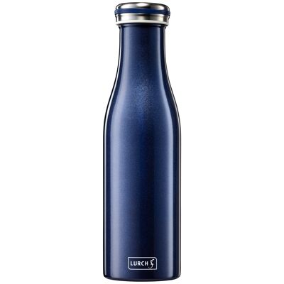 Isolier-Flasche Edelstahl 0,5l blau-metallic
