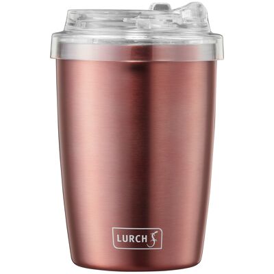 Isolier-Becher Coffee-To-Go 0,3l mit transparentem Tritan-Deckel rosegold