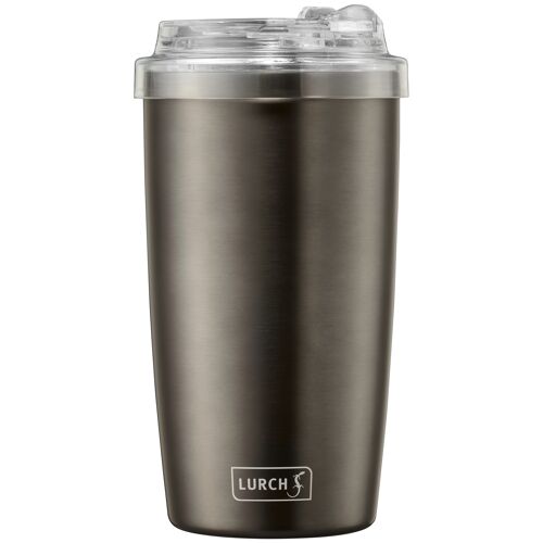 Isolier-Becher Coffee-To-Go 0,4l mit transparentem Tritan-Deckel anthrazit