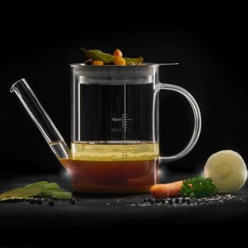 Séparateur de graisse verre borosilicaté 0,75 l 2