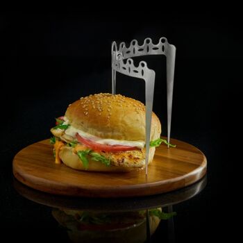 Brochette à burger EDS Queen avec assiette Ø20cm 6