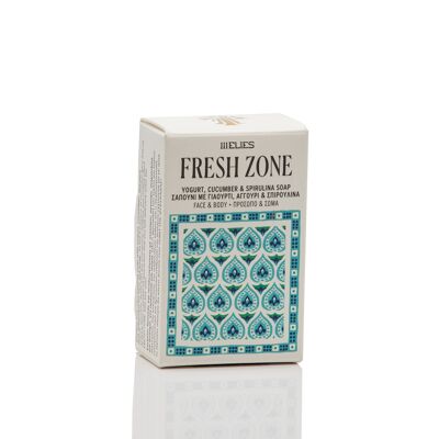 FRESH ZONE yogurt, cucumber and spirulina COLD PROCESS soap for face & body
