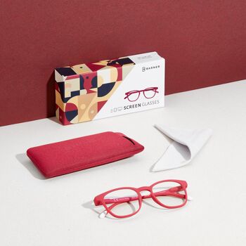 Dalston Burgundy Red - Lunettes Blue Light 6