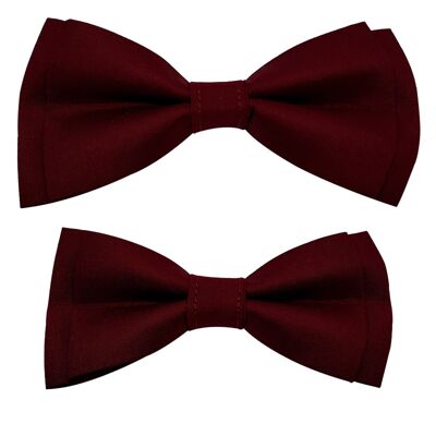Father son burgundy bow tie