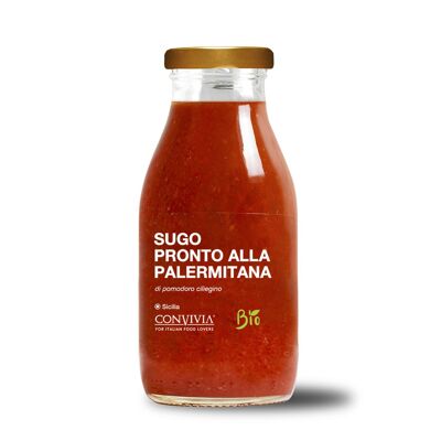 SAUCE TOMATE PRÊTE DE TOMATE CERISE ALLA PALERMITANA BIO 250G