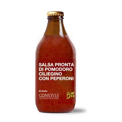 READY CHERRY TOMATO SAUCE WITH BIO PEPPERS 330G