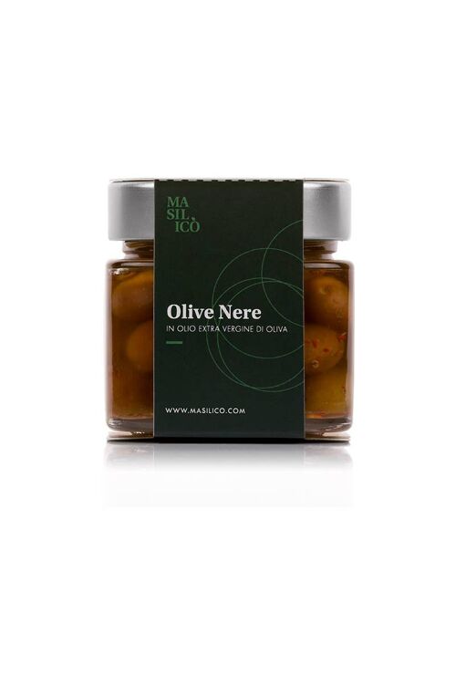 Olive nere in olio extravergine di oliva