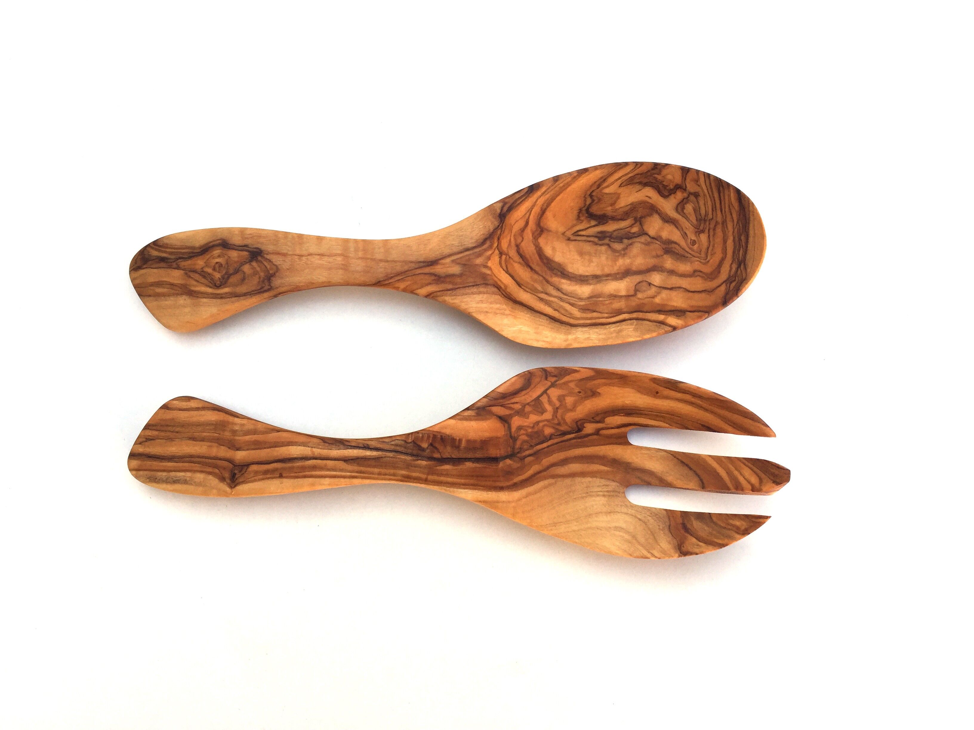 Set di 2 posate da insalata Kaiser Cucchiaio da insalata da 23 cm in legno d'ulivo