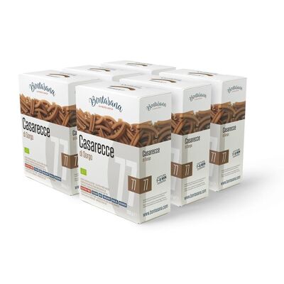 Bontasana Casarecce di Sorghum 100%, naturally gluten-free pasta, organic, Halal, Kosher, vegan and plastic-free packaging - 6 x 250g, 1,5kg