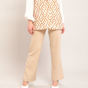 Pantalon stretch uni - BEIGE 8