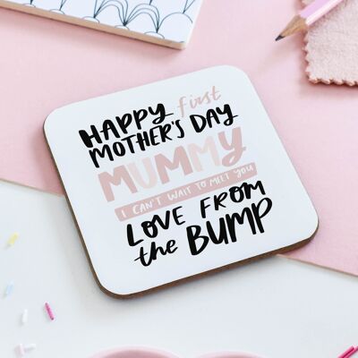 Happy First Mother's Day As My Mummy Untersetzer Geschenk für Mama