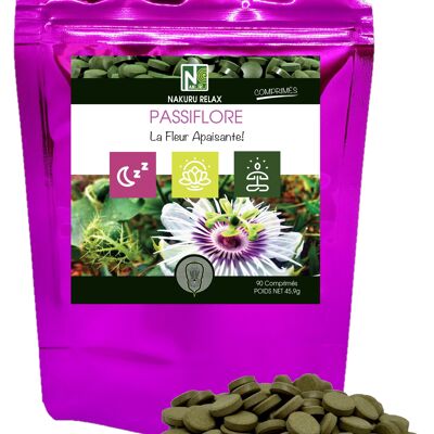 Passiflora / 90 compresse da 510 mg / NAKURU Relax / "Il fiore lenitivo!"