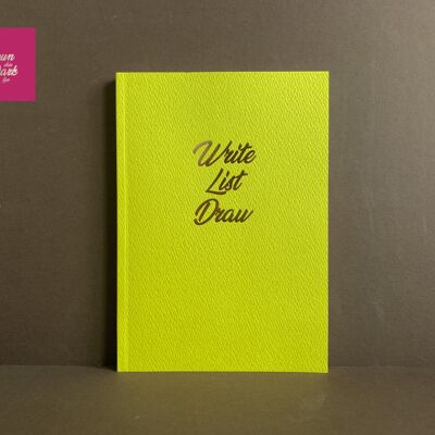 Write List Draw Notebook and Journal - Chartreuse