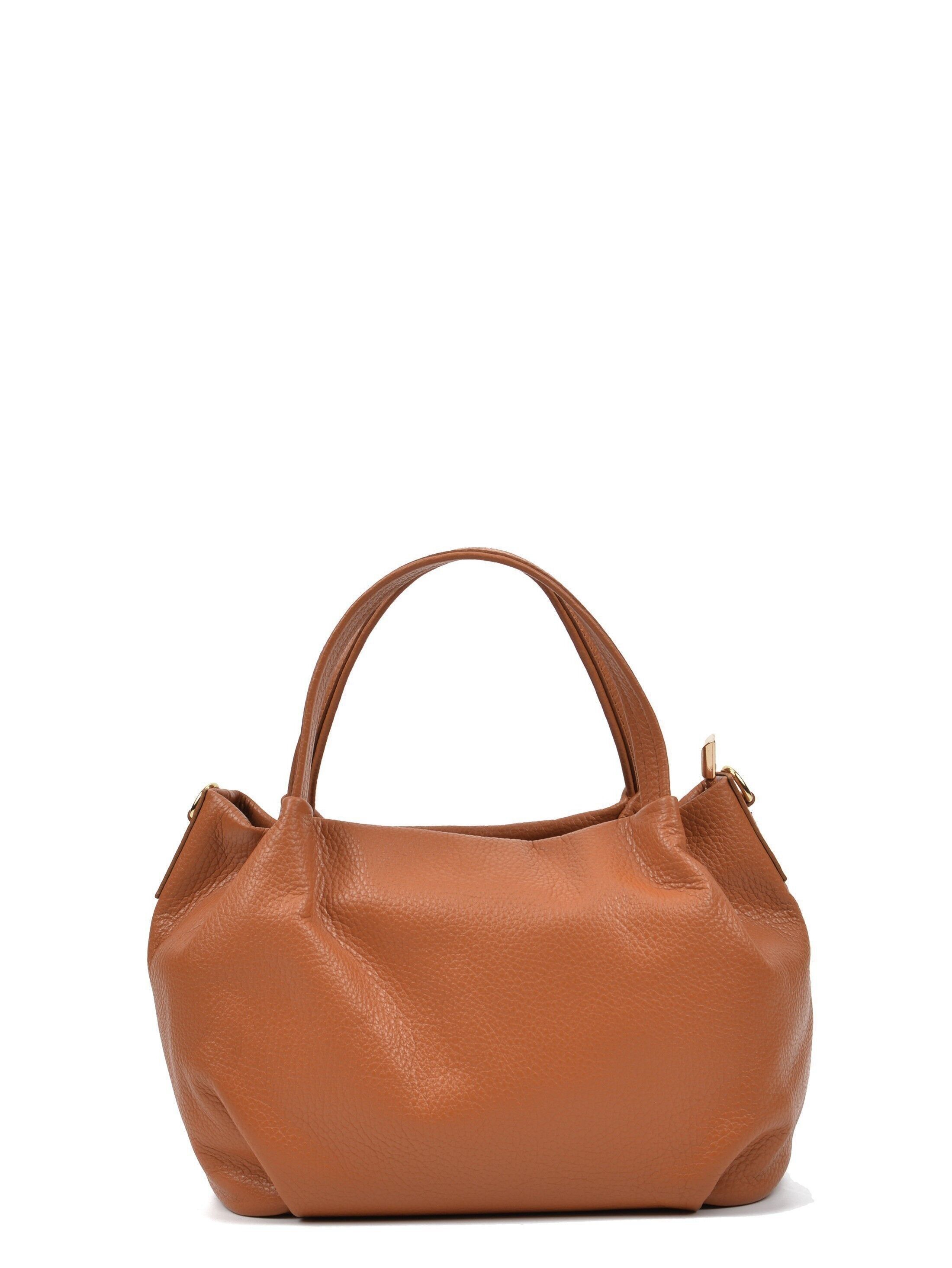 SS22 AL 1437_COGNAC_Borsa con manico superiore