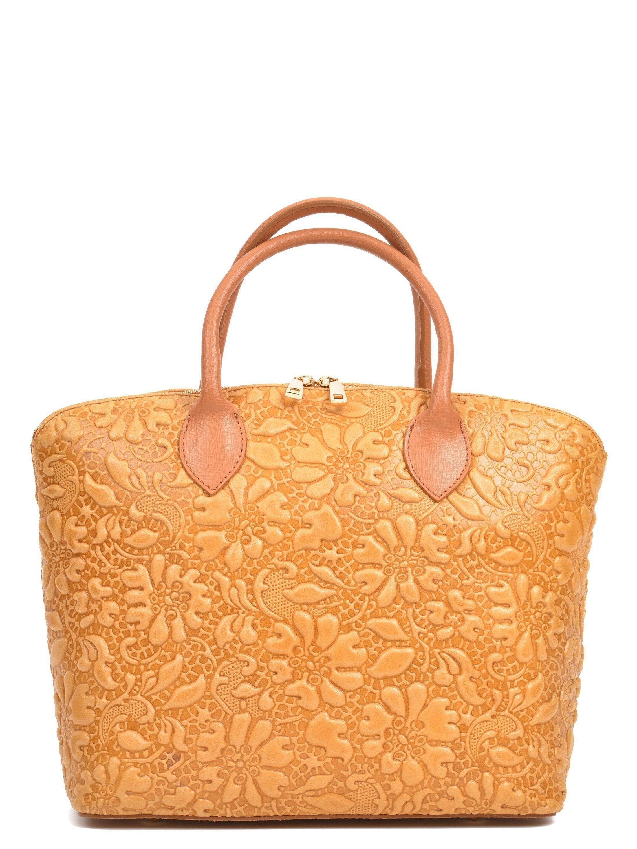 SS22 AL 8095_COGNAC_Borsa con manico superiore