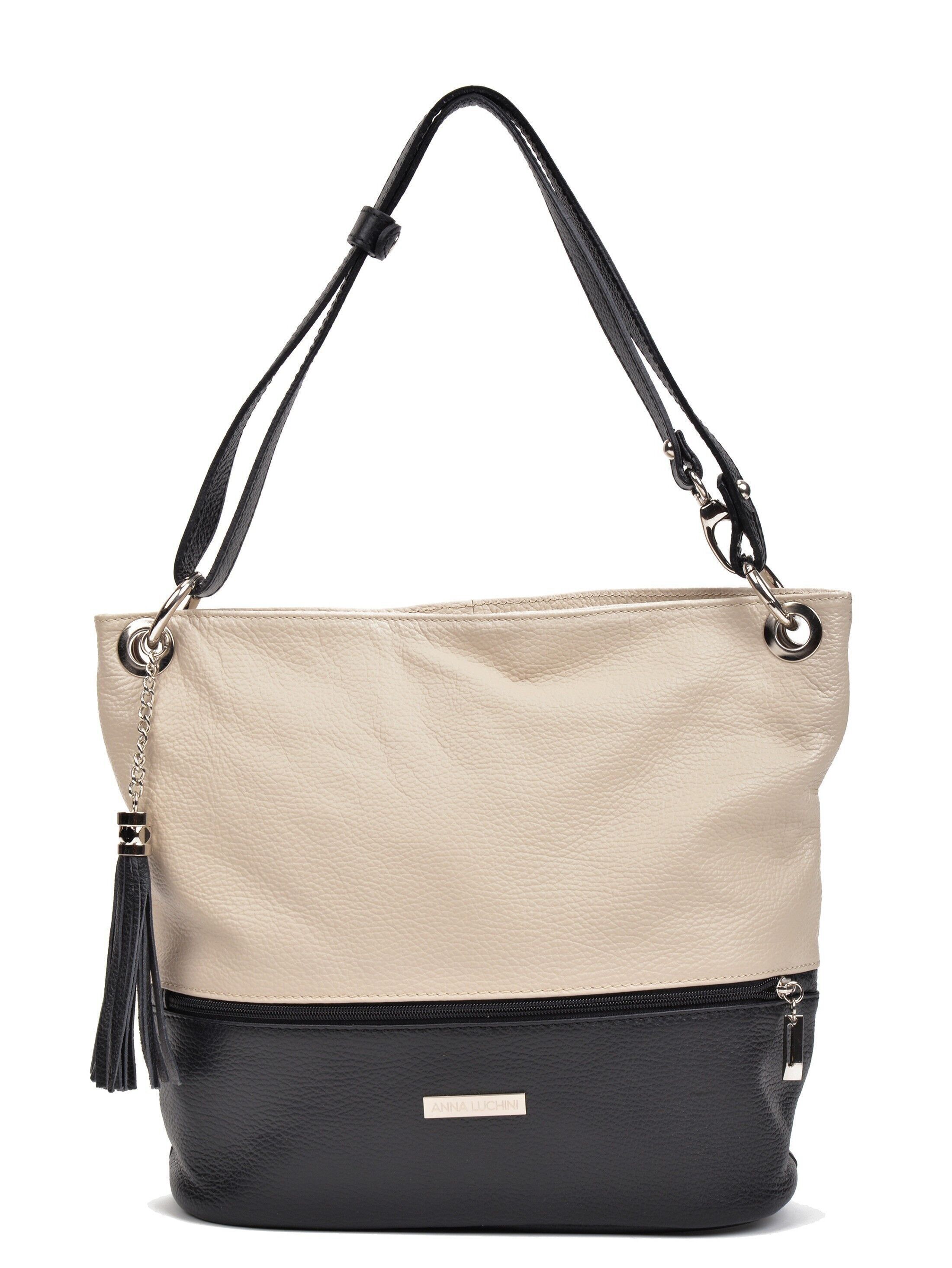 SS22 AL 1104_BEIGE NERO_Borsa a tracolla