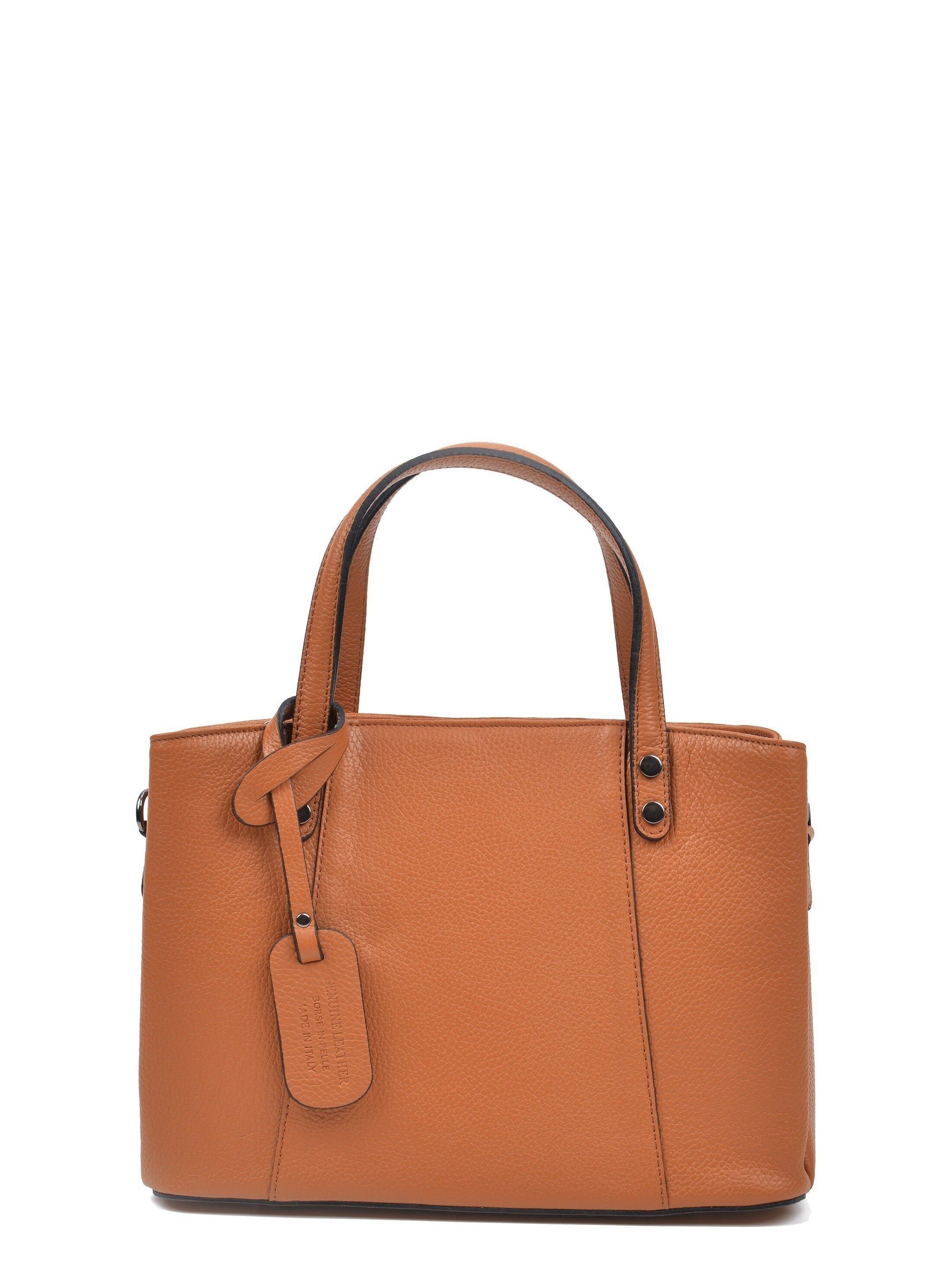 SS22 AL 1434_COGNAC_Borsa con manico superiore