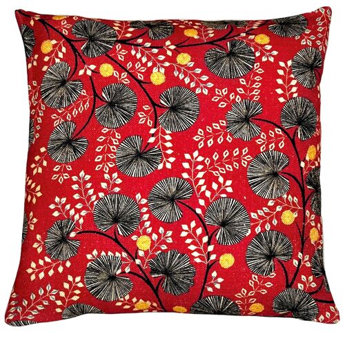 Housse de coussin, Pondicherry framboise lin, 45cm x 45cm