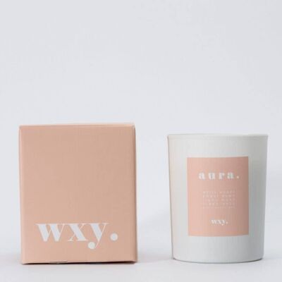 Aura 7oz Candle - White Woods & Amber Down